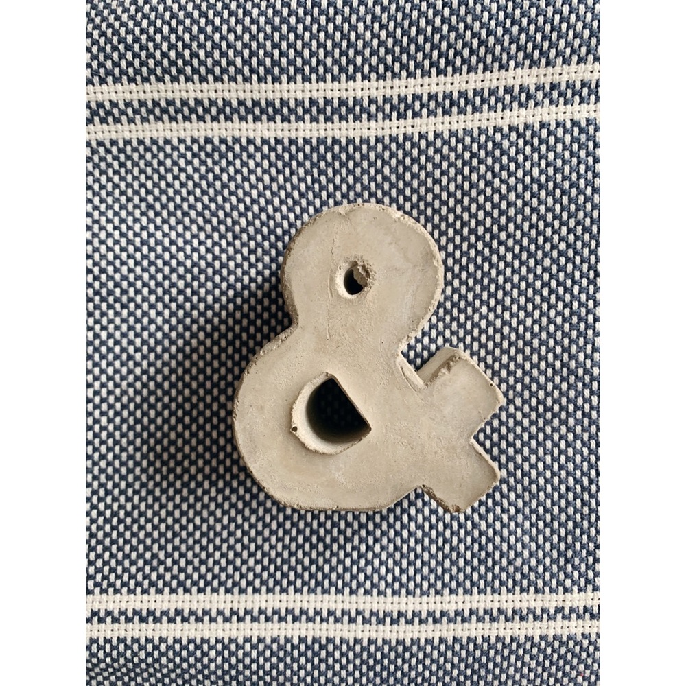 Concrete Ampersand Decor